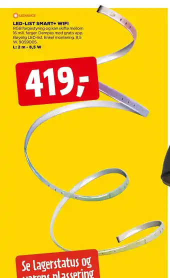 jem & fix Led-list smart+ wifi tilbud