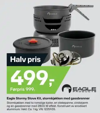 XXL Sport Eagle Stormy Stove Kit, stormkjøkken med gassbrenner tilbud