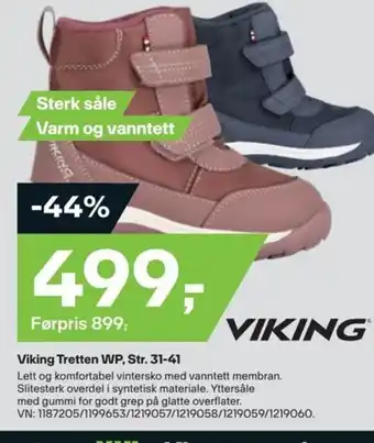 XXL Sport Viking Tretten WP, Str. 31-41 tilbud