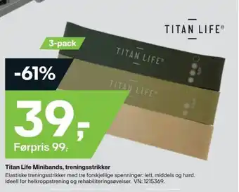 XXL Sport Titan Life Minibands, treningsstrikker tilbud