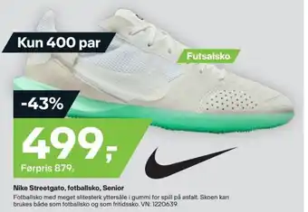 XXL Sport Nike Streetgato, fotballsko, Senior tilbud