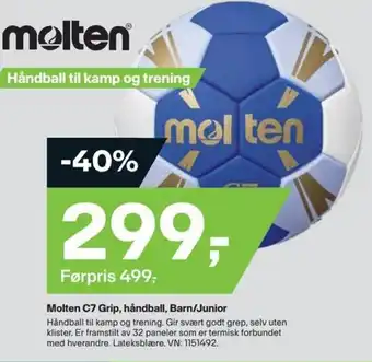 XXL Sport Molten C7 Grip, håndball, Barn/Junior tilbud