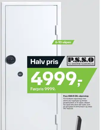 XXL Sport Psso SNS/8 GN, våpenskap tilbud