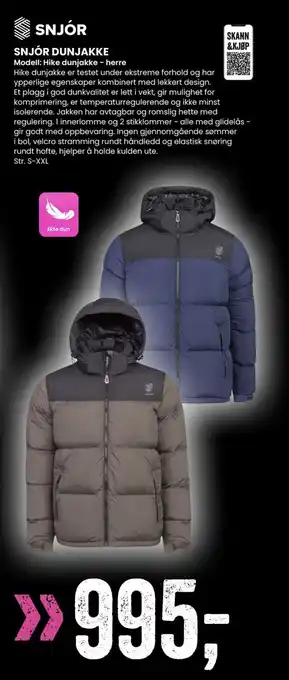 Sport Outlet SNJÓR DUNJAKKE tilbud