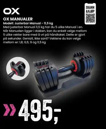 Sport Outlet OX MANUALER tilbud
