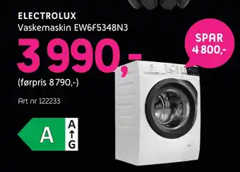 ELON Electrolux vaskemaskin ew6f5348n3 tilbud