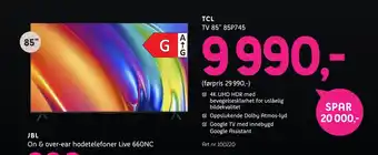 ELON Tcl tv 85 85p745 tilbud