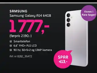 ELON Samsung galaxy a14 64gb tilbud