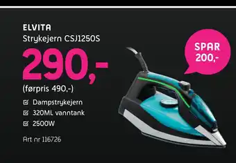 ELON Elvita strykejern csj1250s tilbud