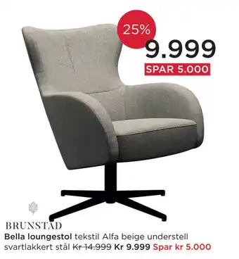 Møbelringen Bella loungestol tilbud