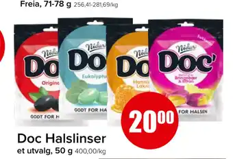 Spar Doc halslinser tilbud