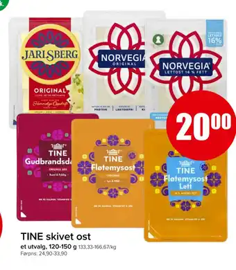 Spar Tine skivet ost tilbud