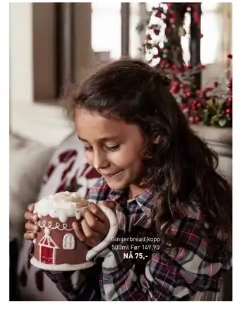 Kid Interiør Gingerbread kopp tilbud
