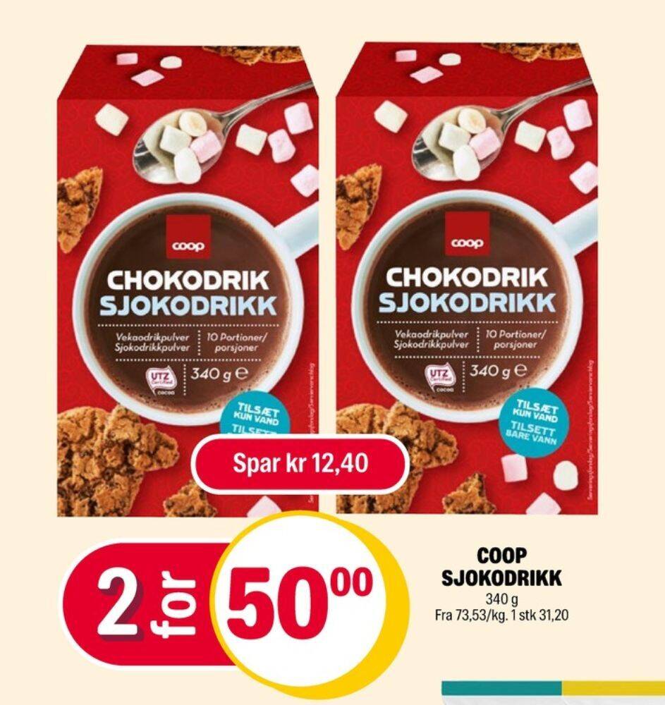 Coop Extra Coop kakaodrikspulver tilbud
