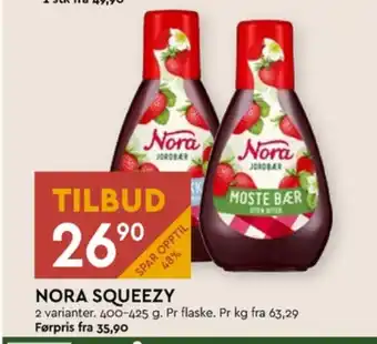 Coop Mega Nora jordbærsyltetøj mindre sukker tilbud