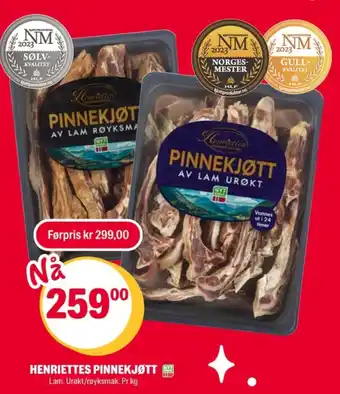 Coop Extra Henriettes pinnekjøtt tilbud