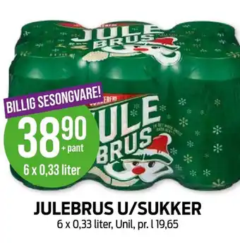 Kiwi JULEBRUS U/SUKKER 6 x 0,33 liter, Unil tilbud