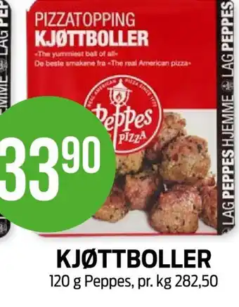 Kiwi KJØTTBOLLER 120 g Peppes tilbud
