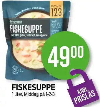 Kiwi FISKESUPPE 1 liter, Middag på 1-2-3 tilbud