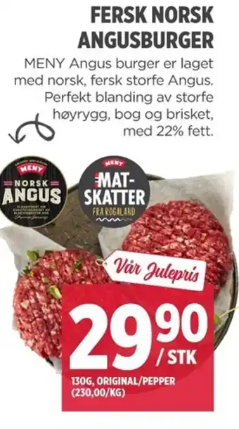 Meny FERSK NORSK ANGUSBURGER tilbud