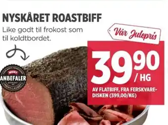 Meny NYSKÅRET ROASTBIFF tilbud