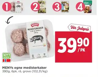 Meny MENYS egne medisterkaker tilbud