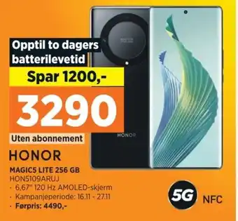 POWER HONOR MAGICS LITE 256 GB HON5109ARUJ tilbud