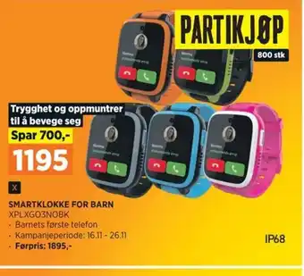 POWER SMARTKLOKKE FOR BARN tilbud