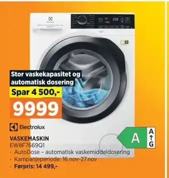 POWER Electrolux VASKEMASKIN tilbud