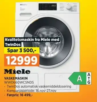 POWER Miele VASKEMASKIN WWD660WCSNDS tilbud