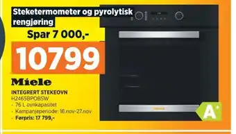 POWER Miele INTEGRERT STEKEOVN H2465BPOBSW tilbud