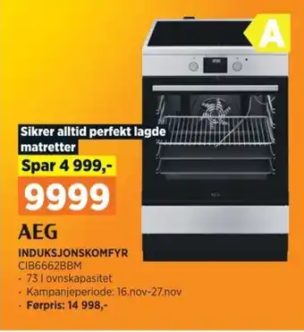 POWER AEG INDUKSJONSKOMFYR CIB6662BBM tilbud