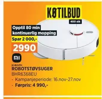 POWER ROBOTSTØVSUGER BHR6368EU tilbud