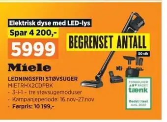 POWER LEDNINGSFRI STØVSUGER MIETRHX2CDPBK tilbud