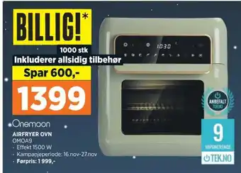 POWER AIRFRYER OVN OMOA9 tilbud