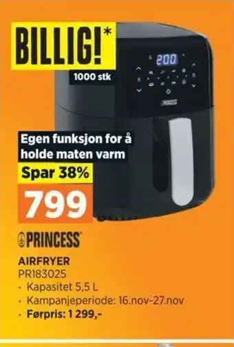 POWER AIRFRYER PR183025 tilbud