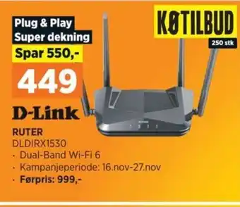 POWER RUTER DLDIRX1530 tilbud
