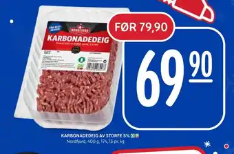 Rema 1000 KARBONADEDEIG AV STORFE 5% tilbud