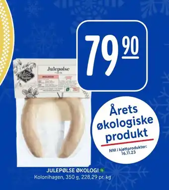 Rema 1000 JULEPØLSE ØKOLOGI tilbud