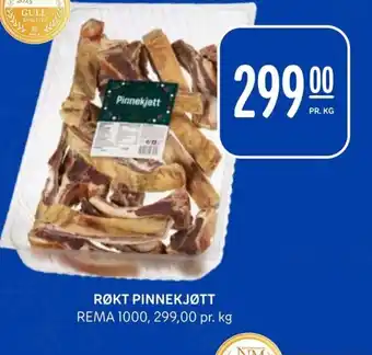 Rema 1000 RØKT PINNEKJØTT tilbud