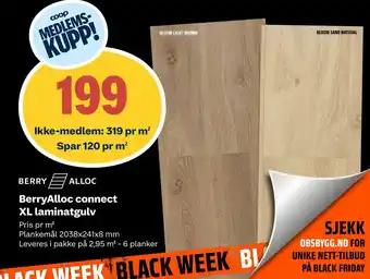 Obs Bygg Berryalloc connect xl laminatgulv tilbud