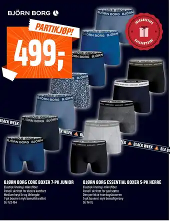 Coop Obs Bjørn borg core boxer 7-pk junior tilbud