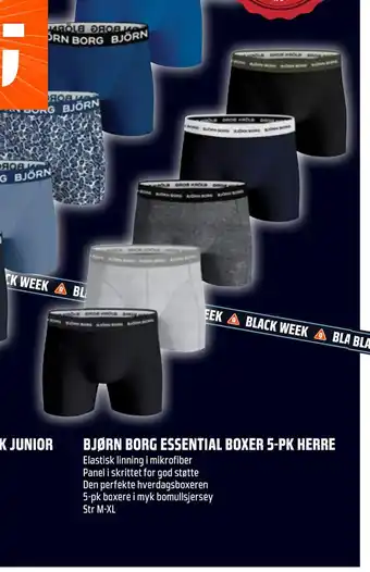 Coop Obs Bjørn borg essential boxer 5-pk herre tilbud
