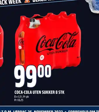 Coop Obs Coca-cola uten sukker 8 stk tilbud