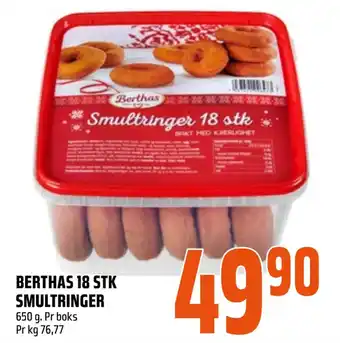 Coop Obs Berthas 18 stk smultringer tilbud