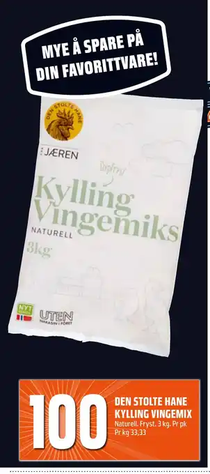Coop Obs Den stolte hane kylling vingemix tilbud