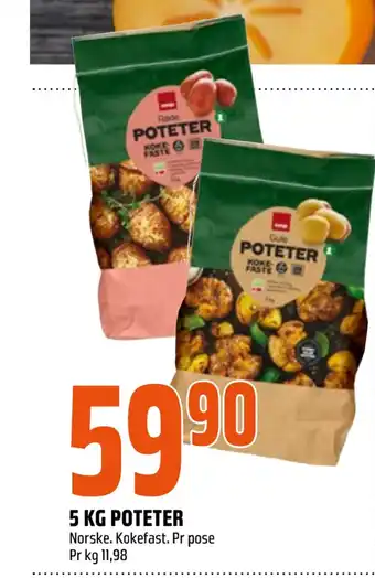 Coop Obs 5 kg poteter tilbud