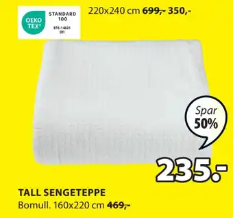 JYSK Tall sengeteppe tilbud