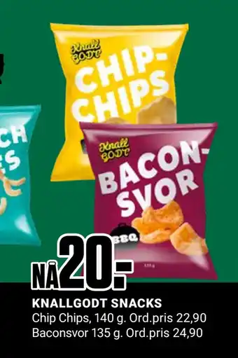 Europris Knallgodt snacks tilbud