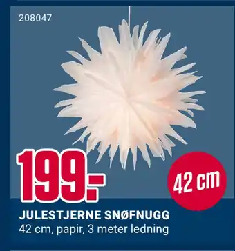 Europris Julestjerne snøfnugg tilbud